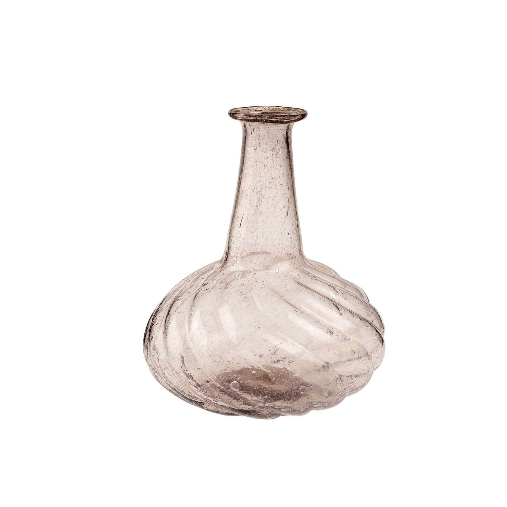 Recycled Glass Bottle Vase M, Light Purple