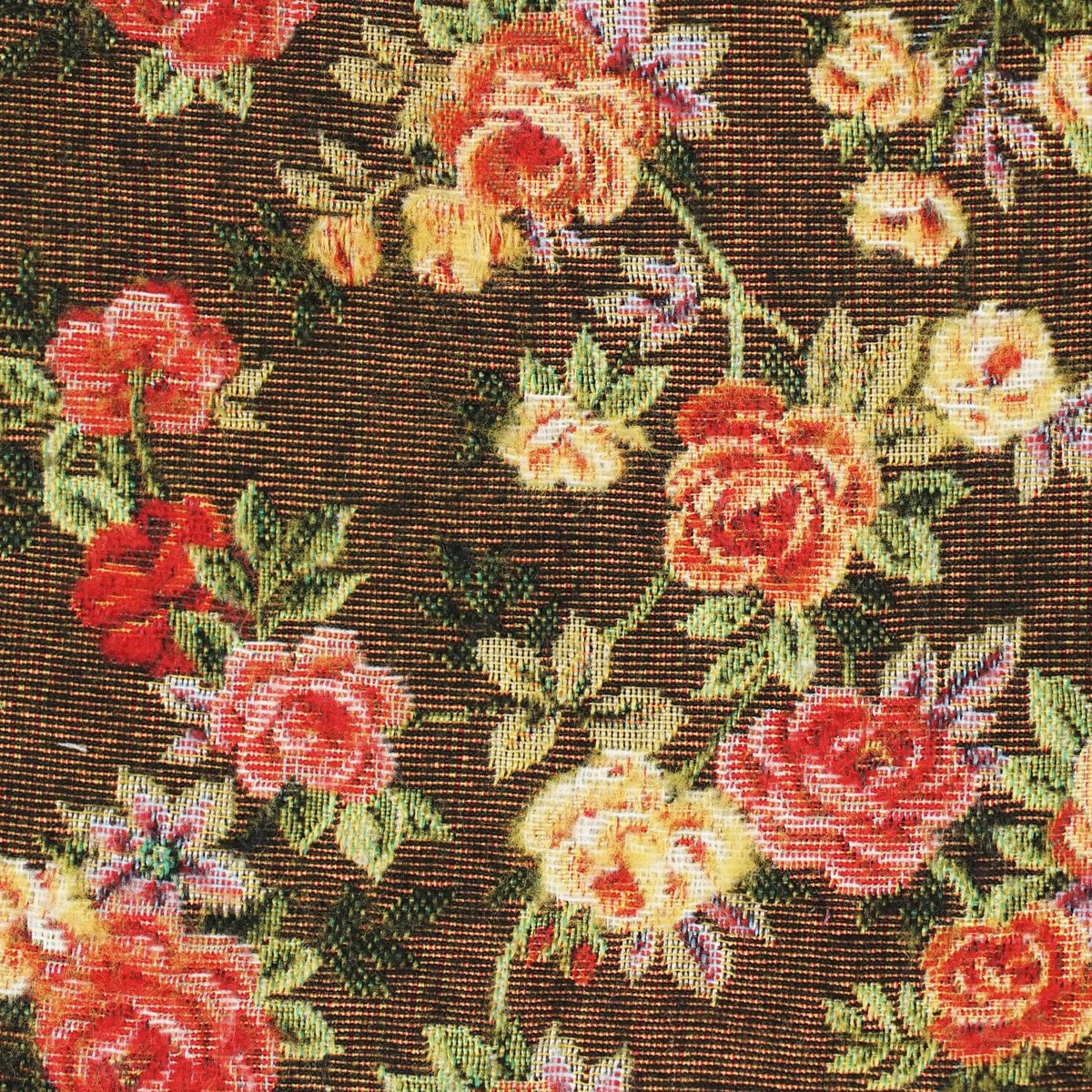 Floral Jacquard Small Backpack – Brown & Red (Pepi)