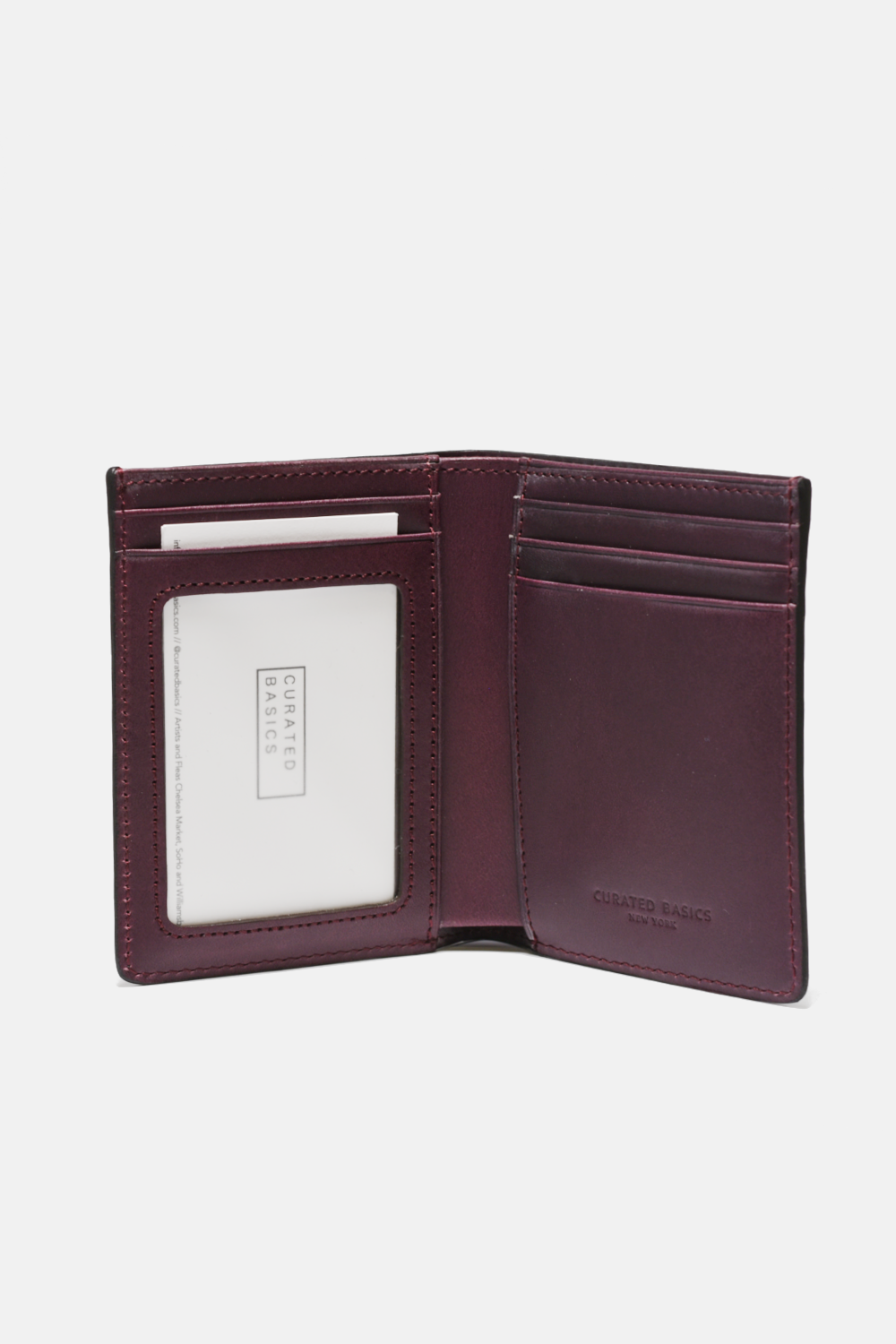 Bi-color Billfold Wallet: Black / Purple