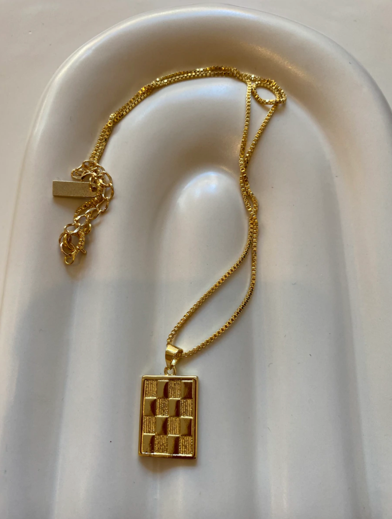 Gold-filled Checkmate Necklace