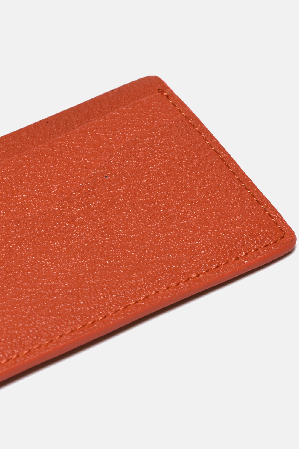 Classic Leather Cardholder: Brown or Orange