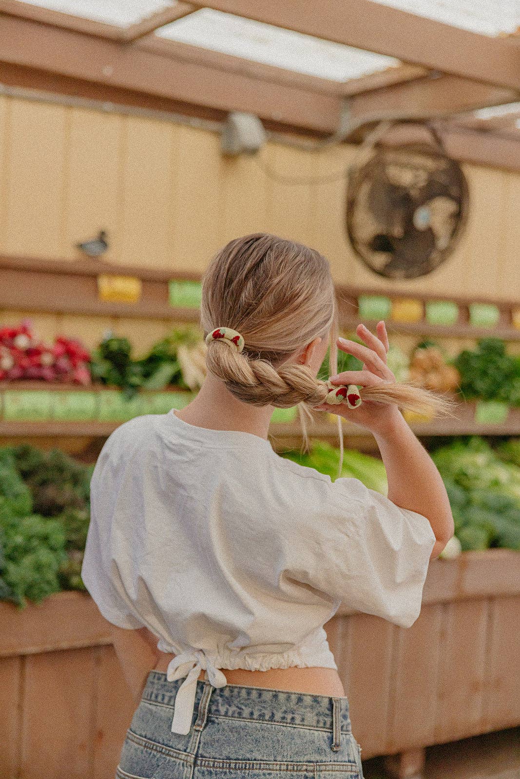 Knitted Strawberry Hairties - Three Pack