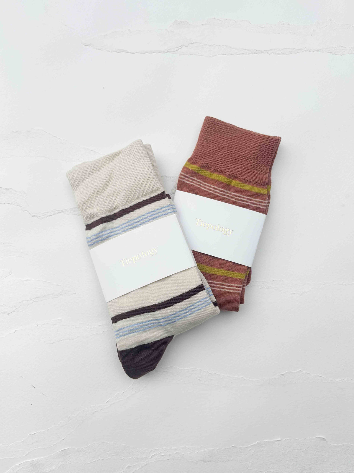 Vintage Stripe Cotton Blend Crew Socks