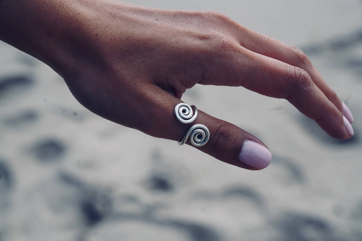 Sterling Silver Double Wave Ring