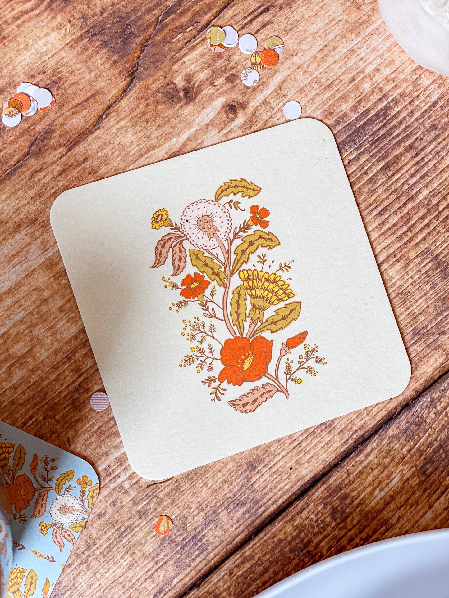 Wildflower Reverie Coaster Set-Double Sided