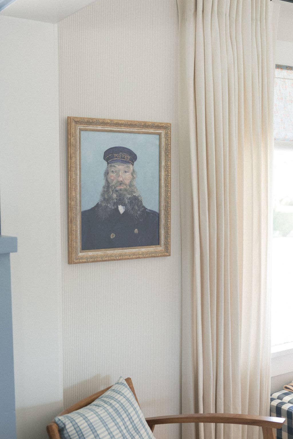 Portrait of a Postman Framed Antique Art: 7x9