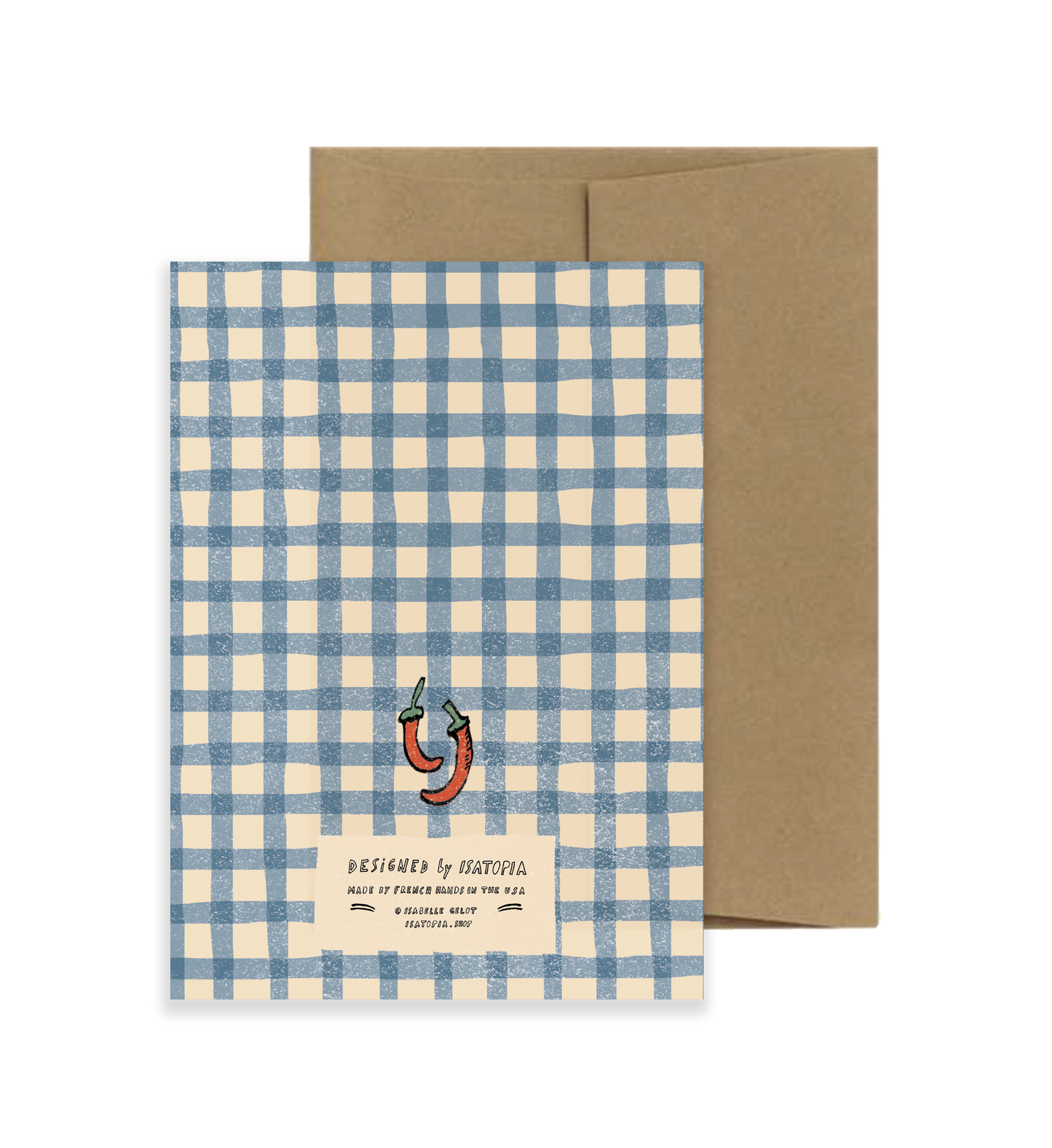 Legumes/Veggie Gingham Card