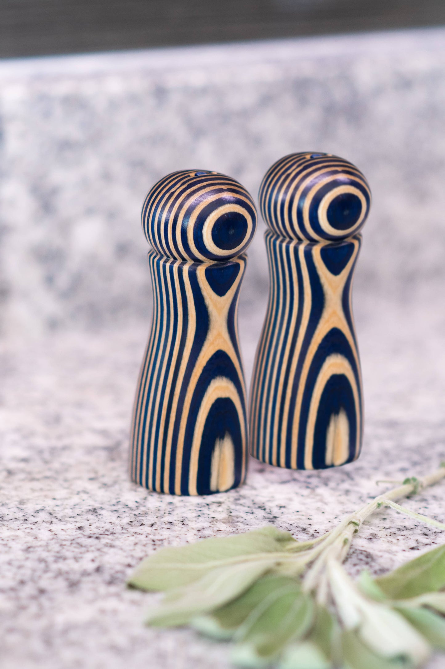 4" Blue Pakka Salt & Pepper Shaker Set