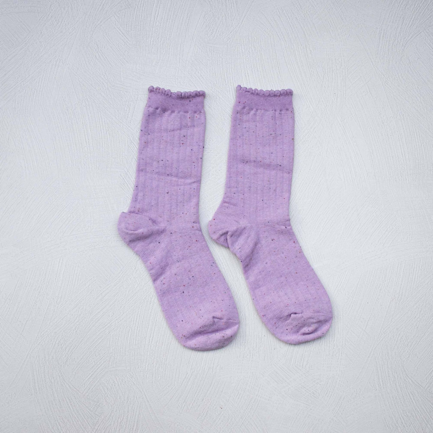 Confetti Solid Socks: Ivory
