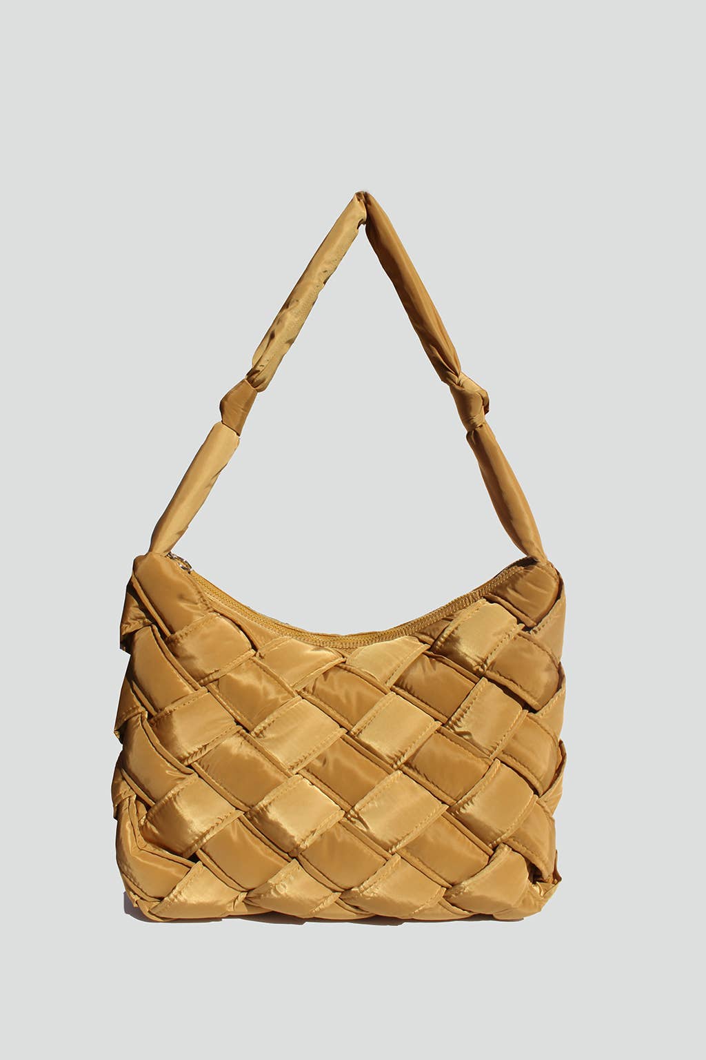 Khloe Nylon Woven Tote: Ivory