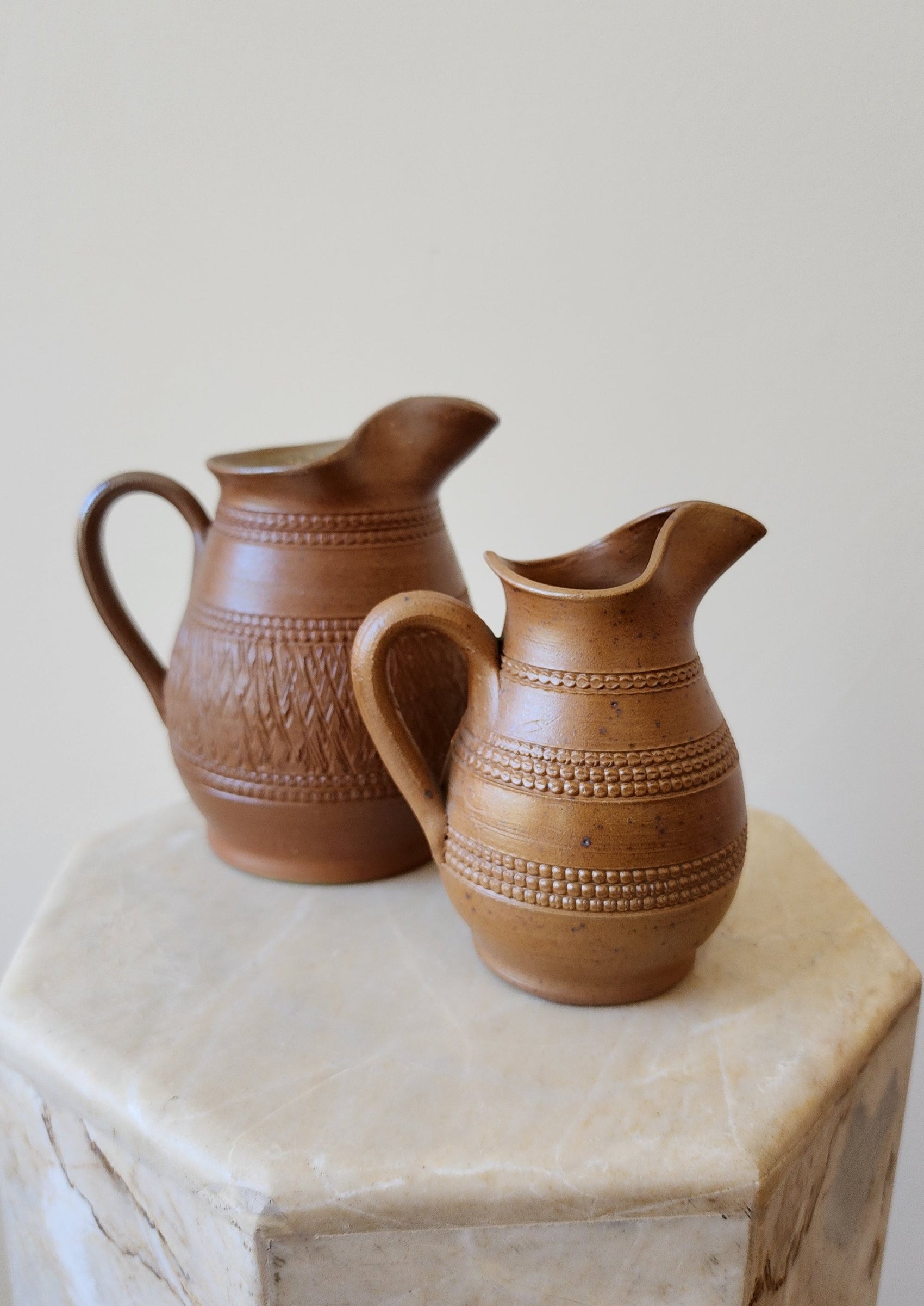 Vintage French Pottery - Small Jugs