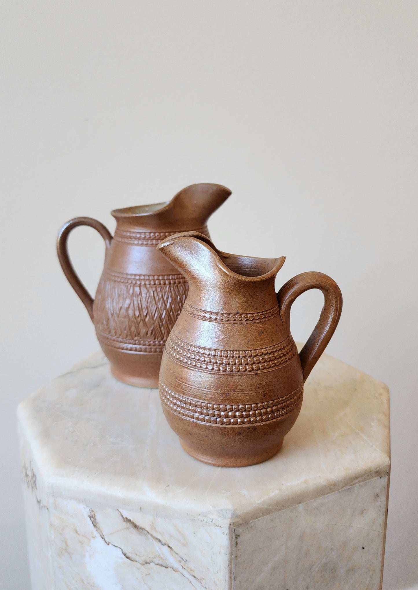 Vintage French Pottery - Small Jugs