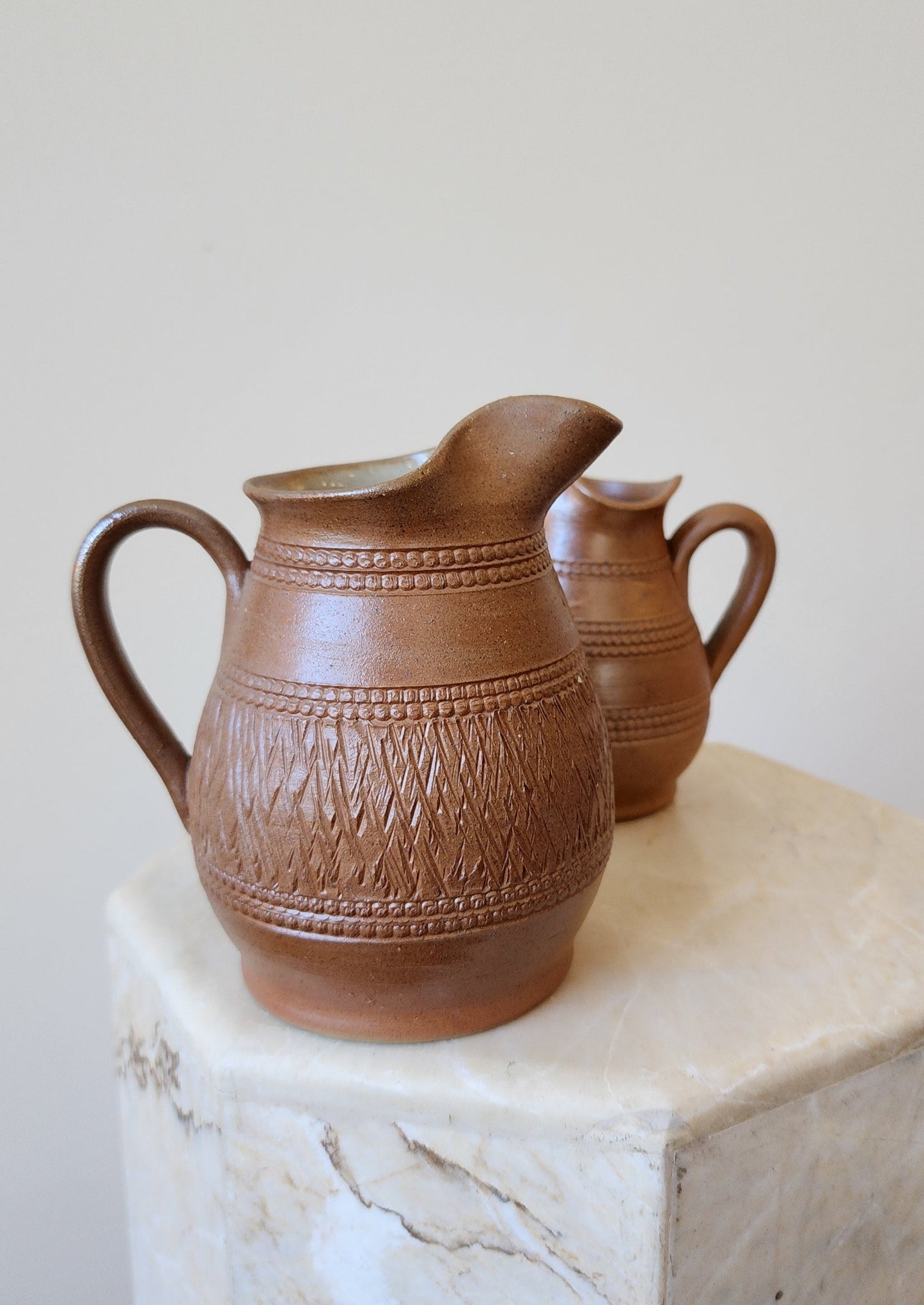 Vintage French Pottery - Small Jugs