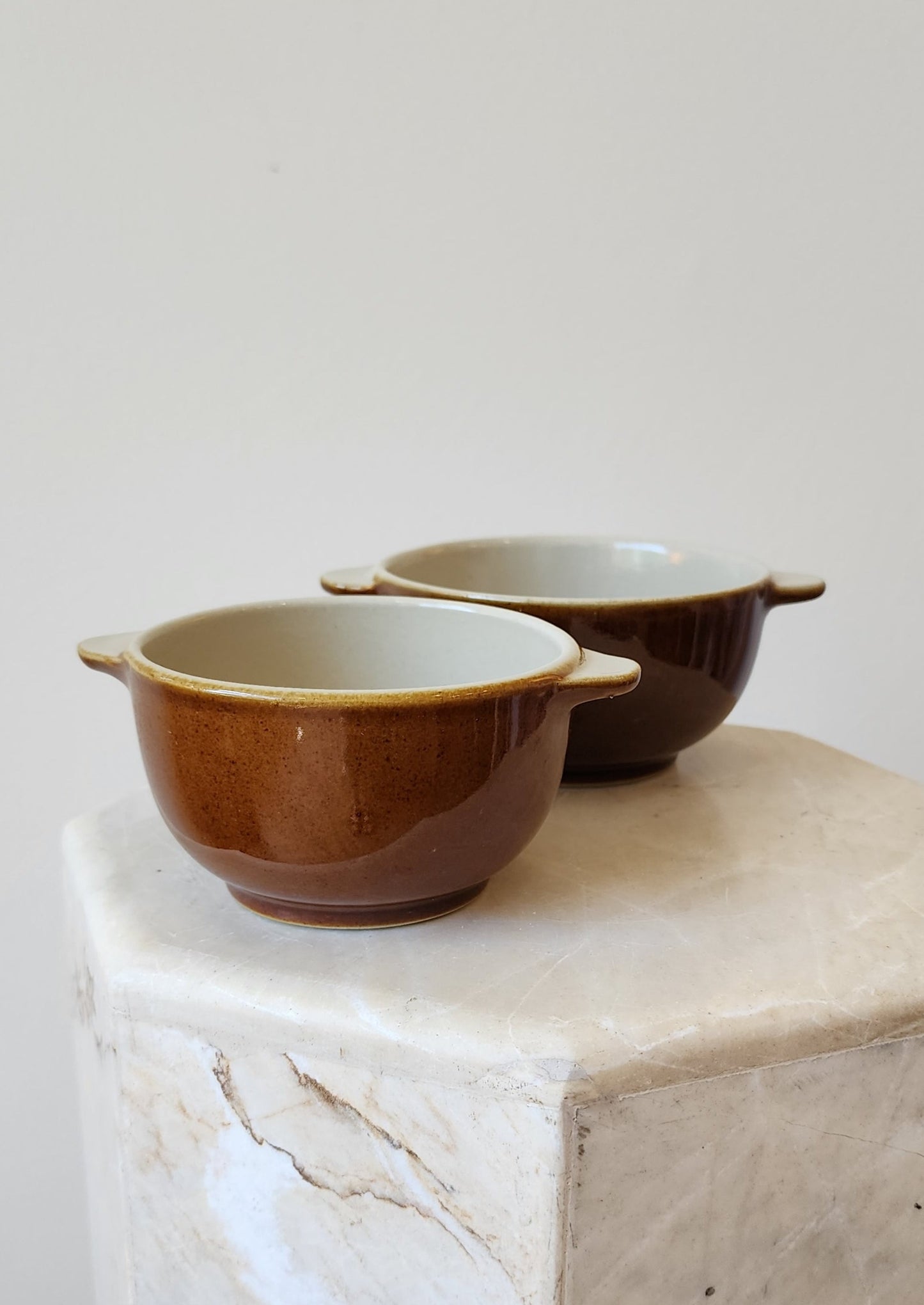 Vintage French Pottery - French Onion Soup Bowls
