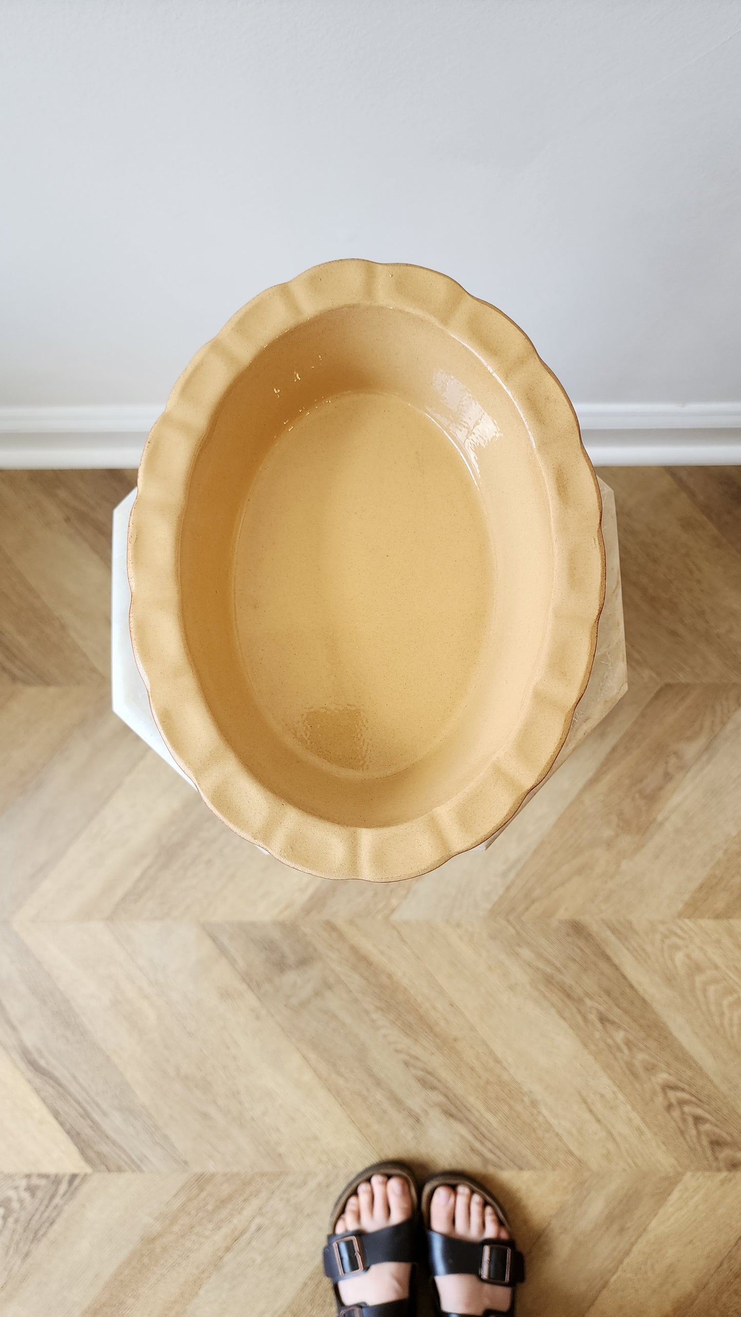 Vintage French Pottery - Scalloped Baking Dishes
