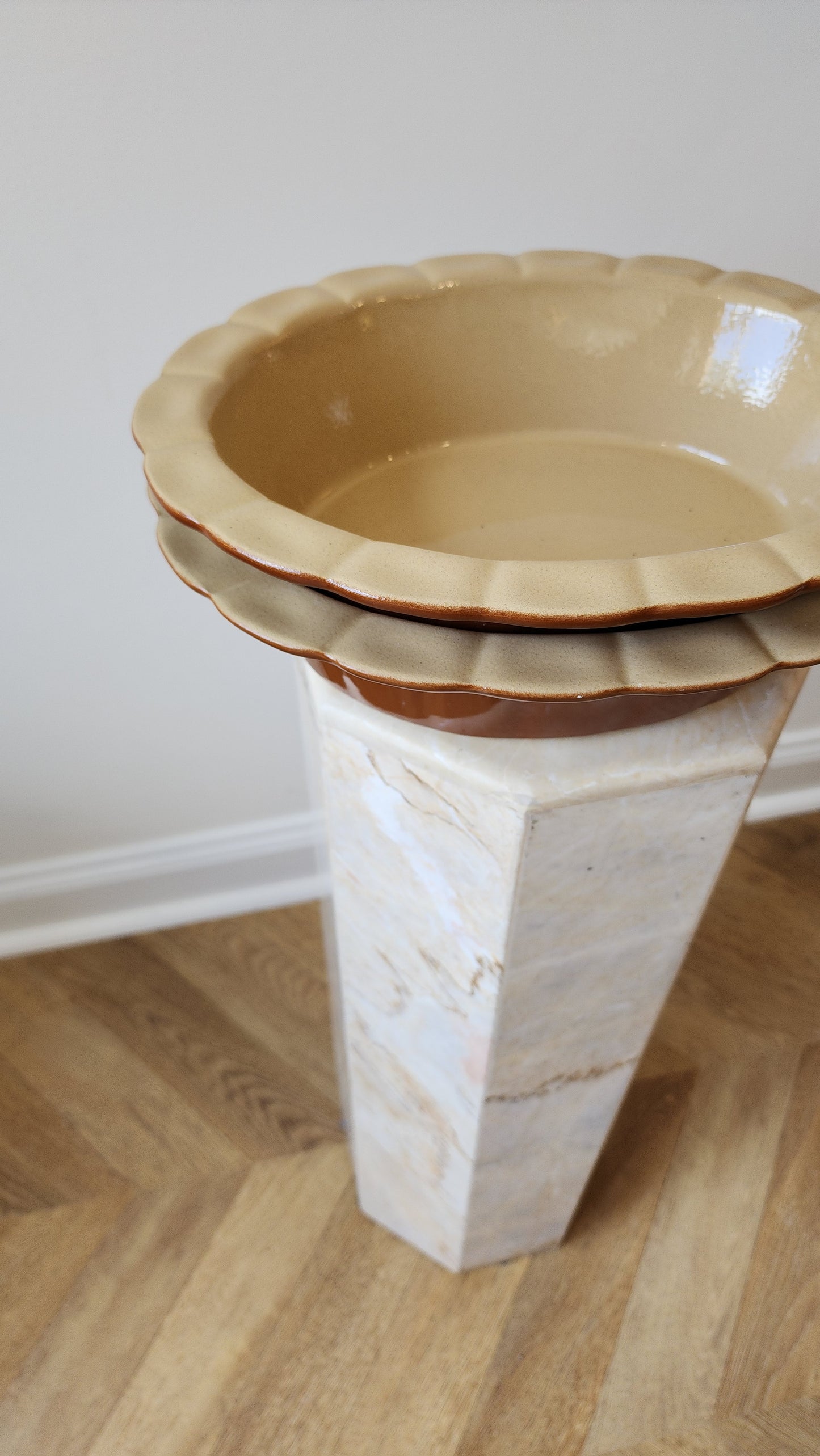 Vintage French Pottery - Scalloped Baking Dishes