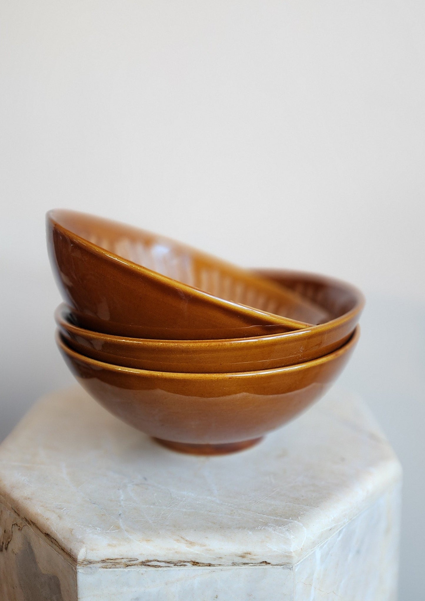 Hand-Painted Stoneware Serving Bowl - Small