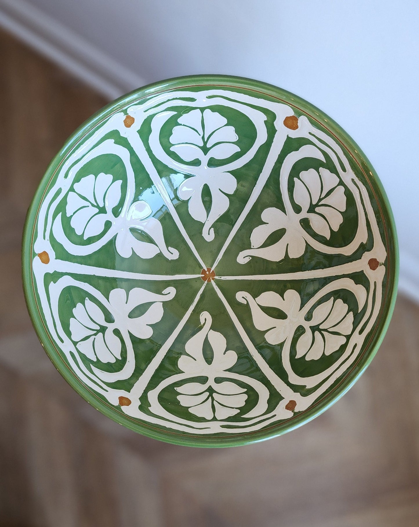 Hand-Painted Stoneware Serving Bowl - Large