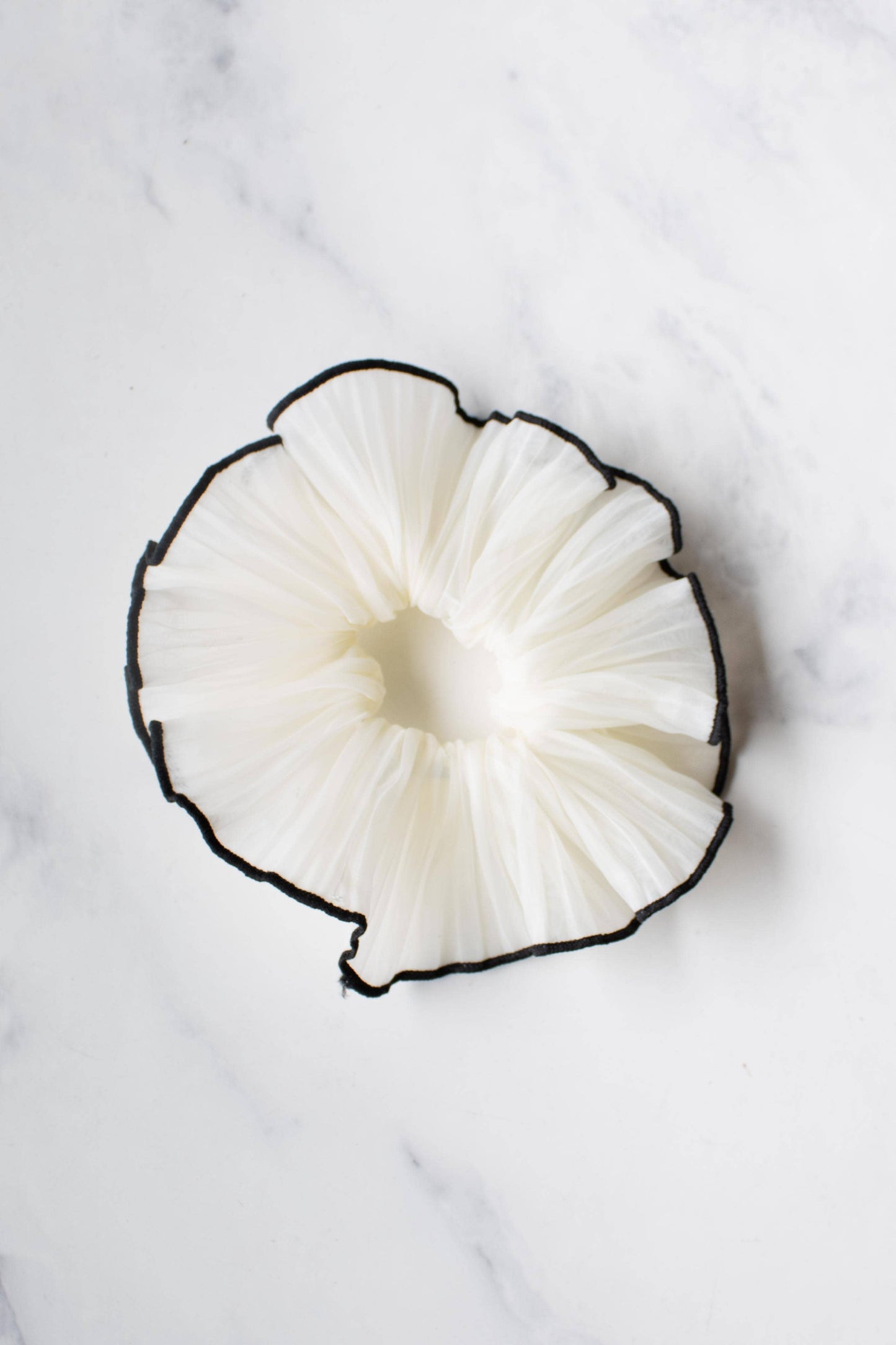Pleated Organza Scrunchie: Blush