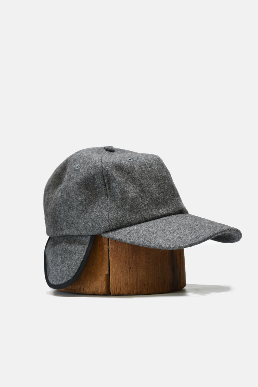 Snapback Wool Hat with Ear-Flap: Grey