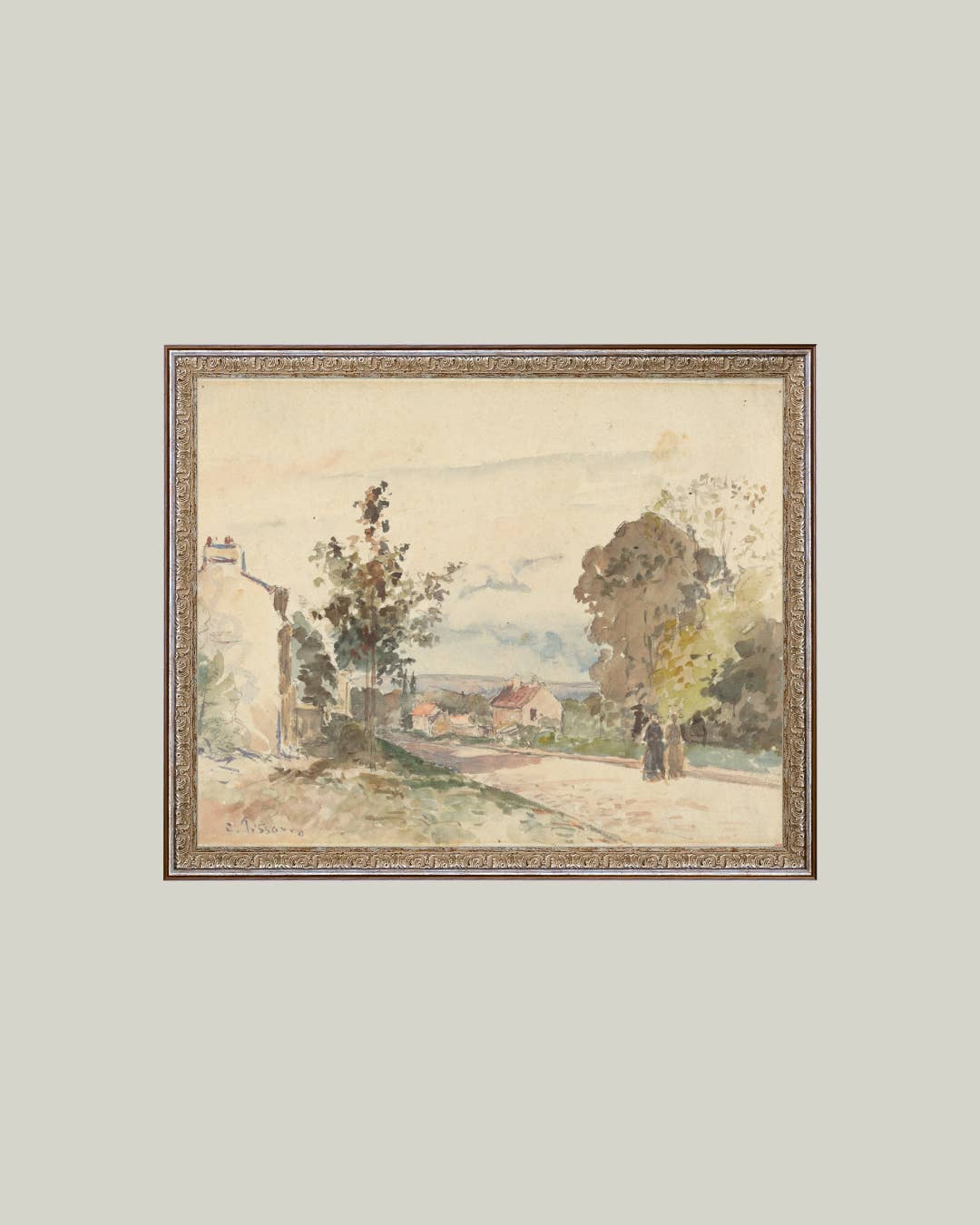 The Road From Versailles Framed Antique Art: 7x5