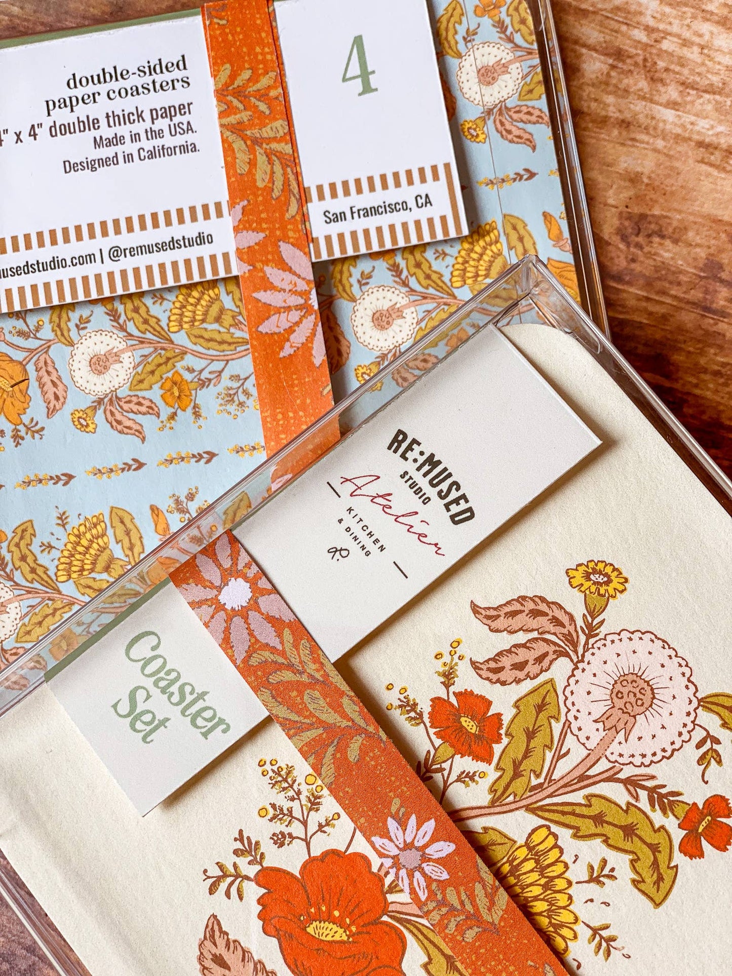 Wildflower Reverie Coaster Set-Double Sided