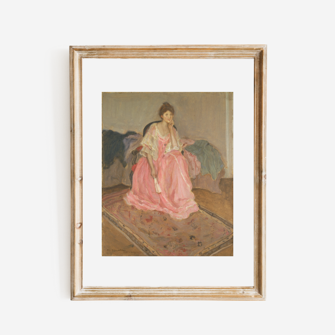 Lady in Pink Art Print