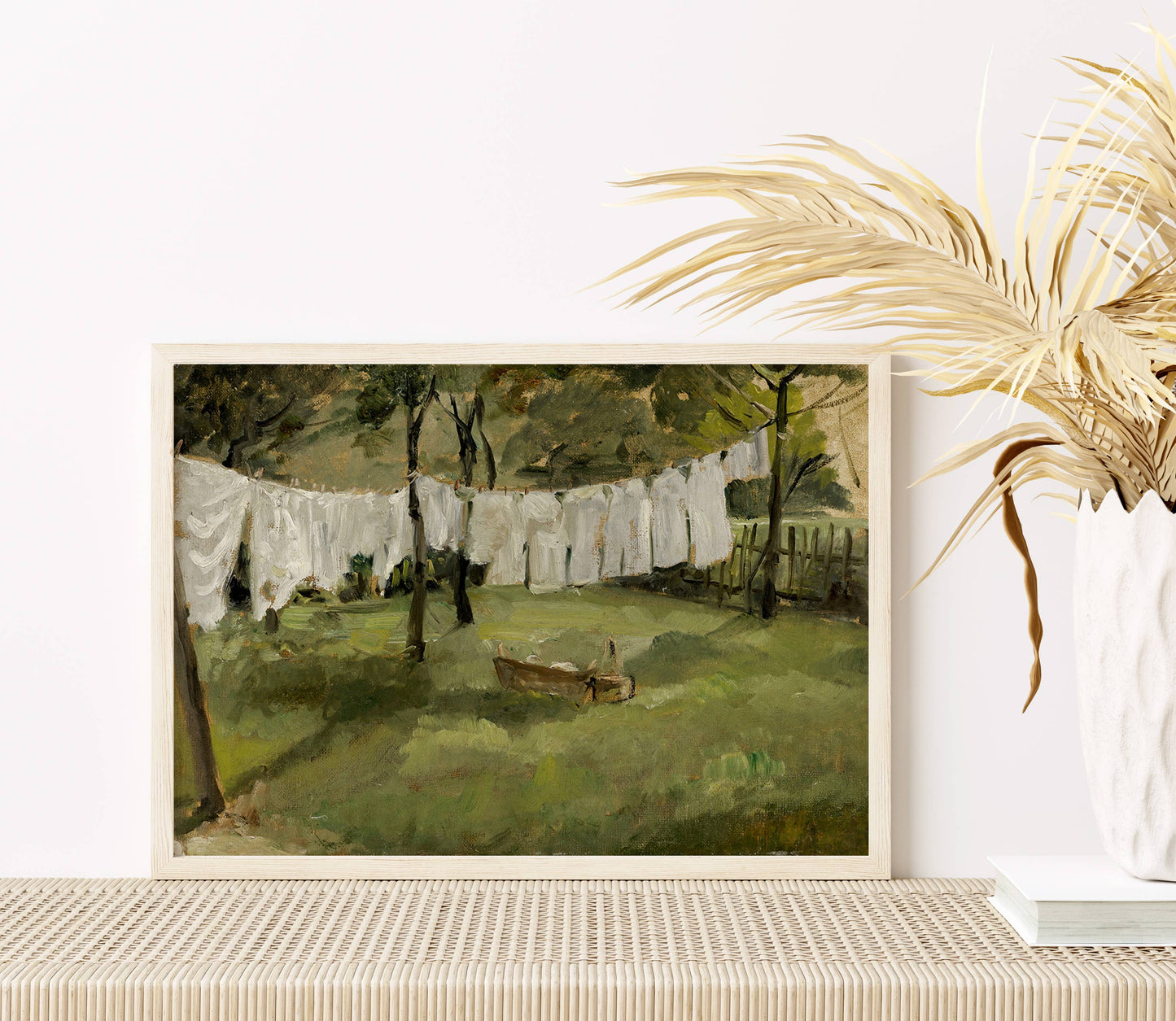 European Vintage Laundry Room Farmhouse Art Print VP15: 16x20 inches/40x50cm
