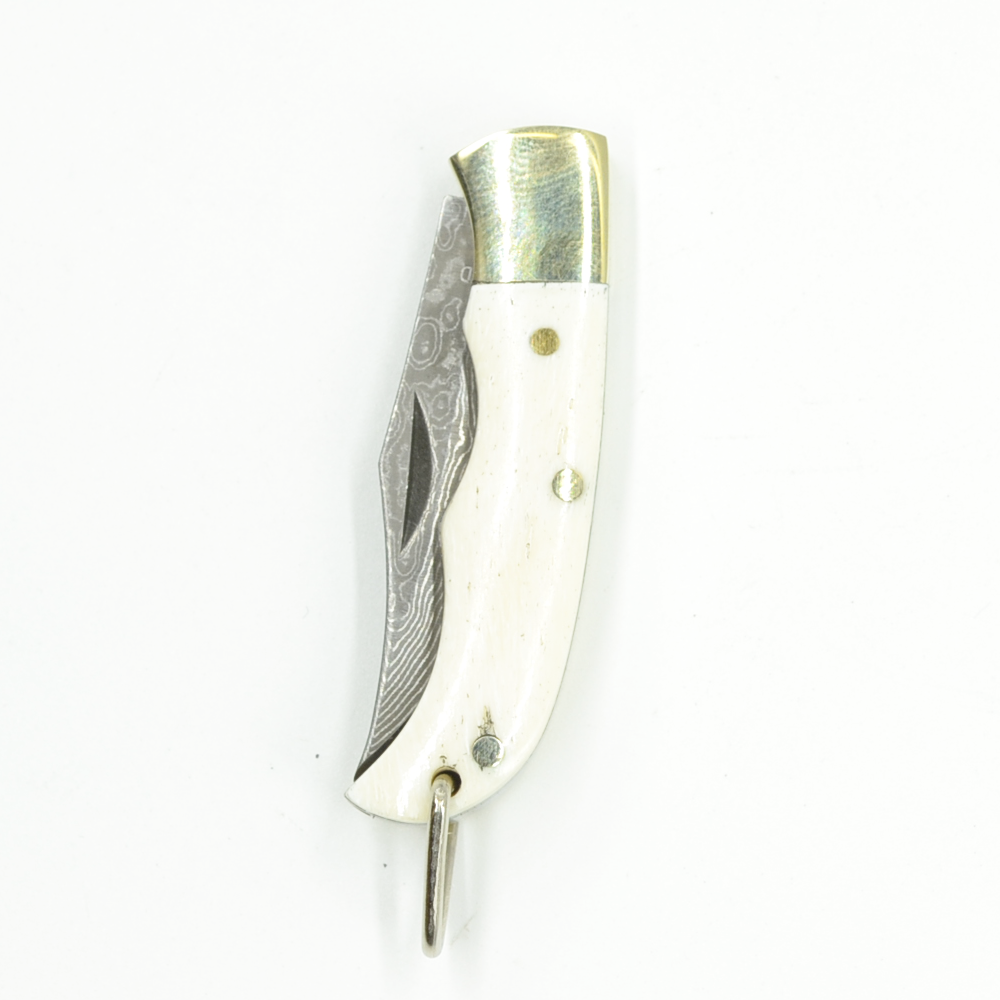 Ox-bone // Ox-horn Inlay Folding Knife