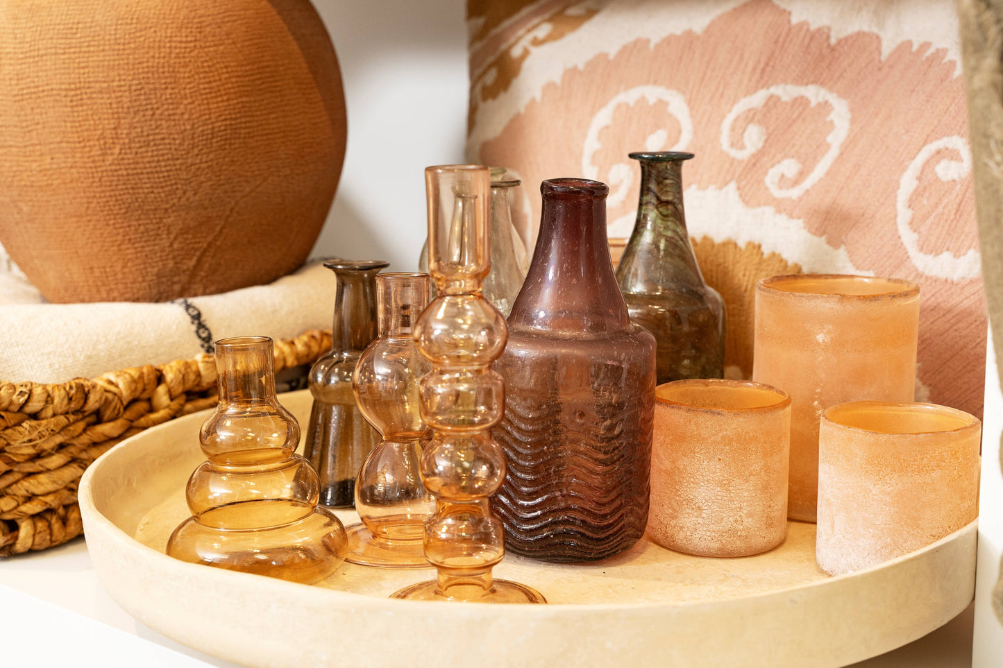 Recycled Glass Bottle Vase, Seagreen