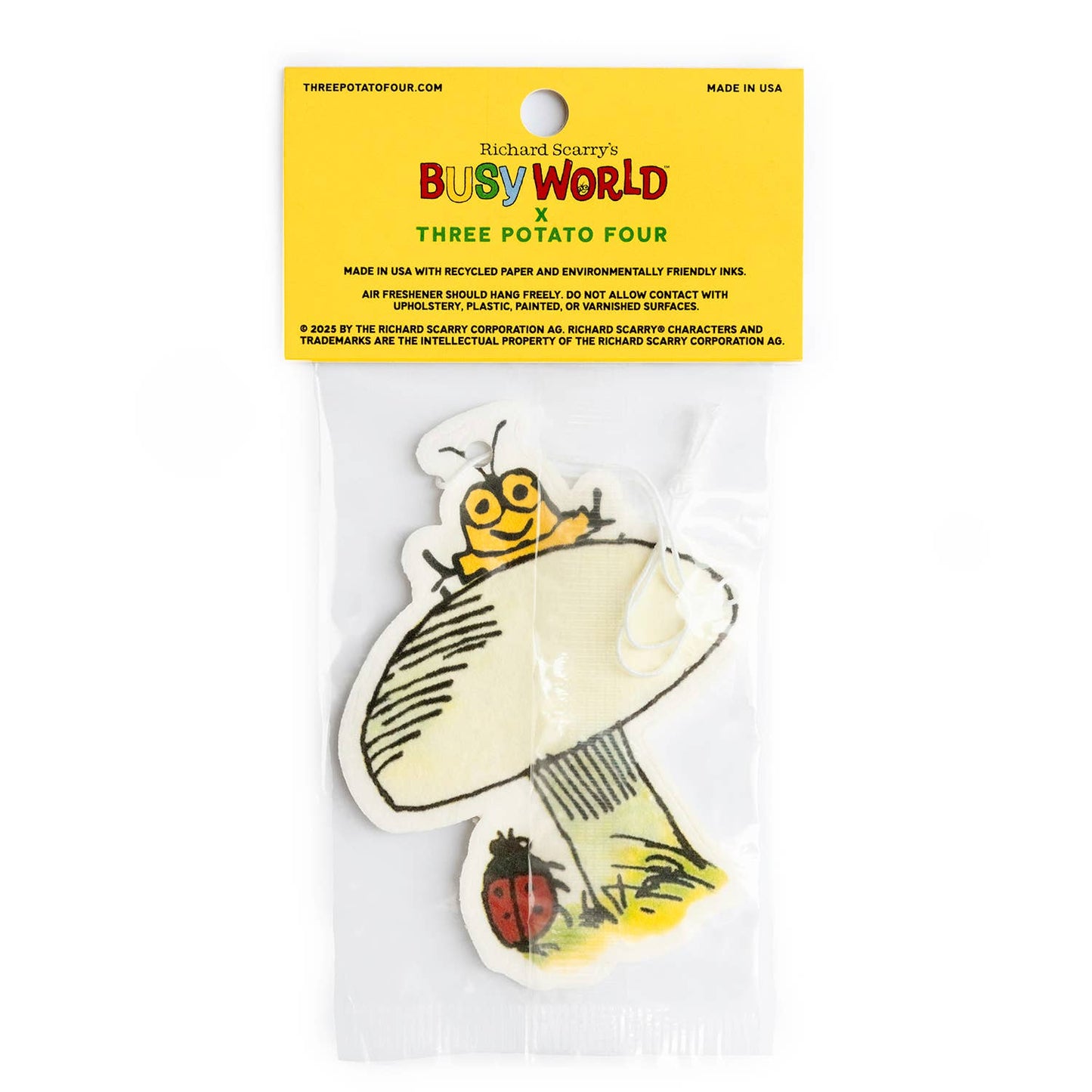 3P4 x Richard Scarry® - Goldbug Mushroom Air Freshener