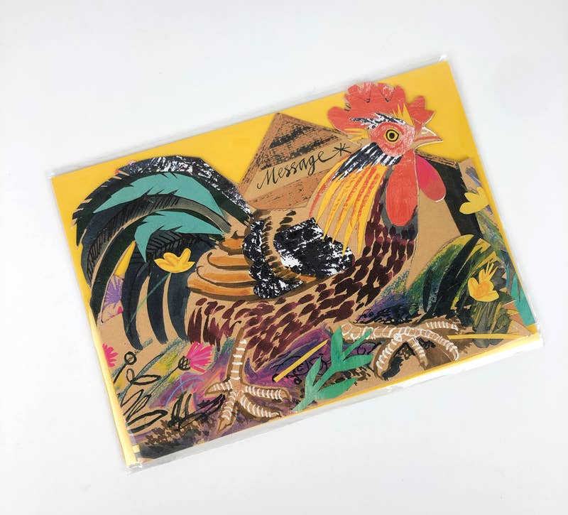 Chickens Collage Card - Mark Hearld