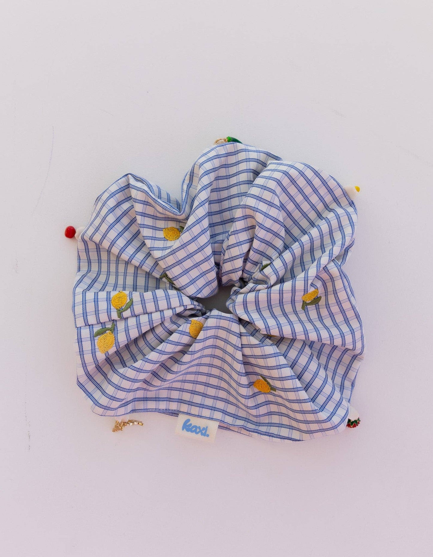 Oversized Summer Market Scrunchie with Charms