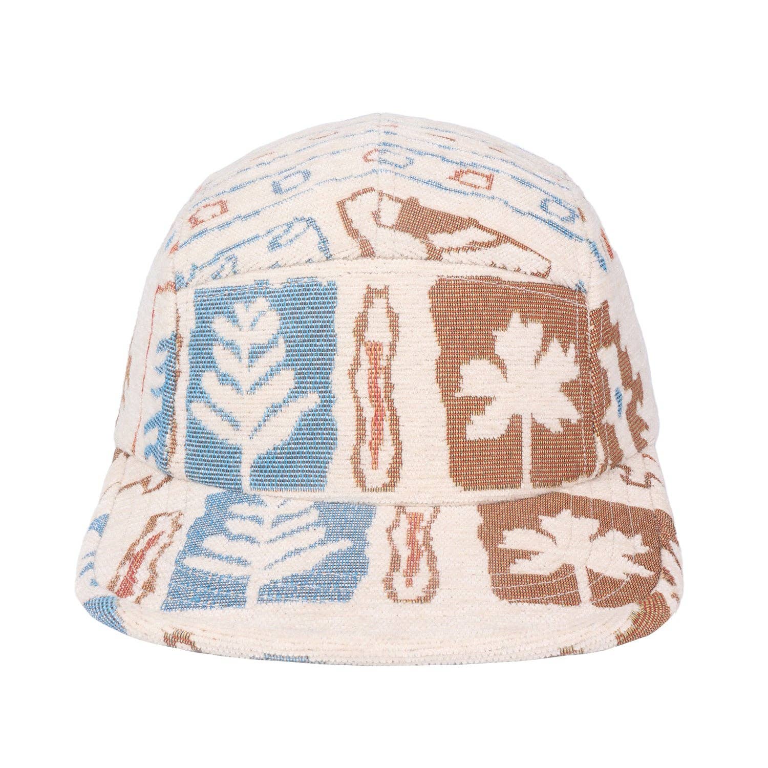 Hatphile Nature Inspired Pattern 5 Panel Hat: Beige