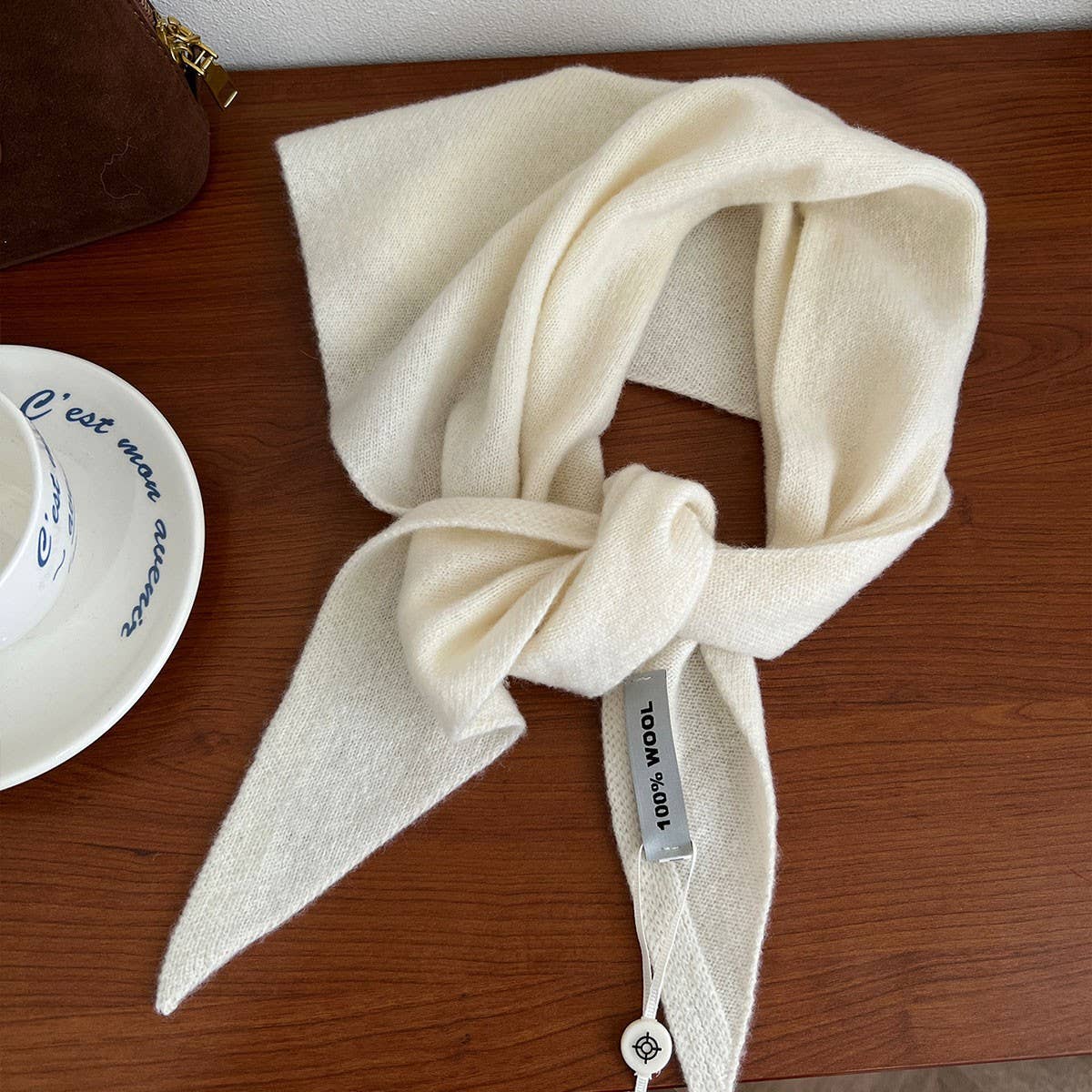100% Merino Wool Triangle Scarf - 3 colors