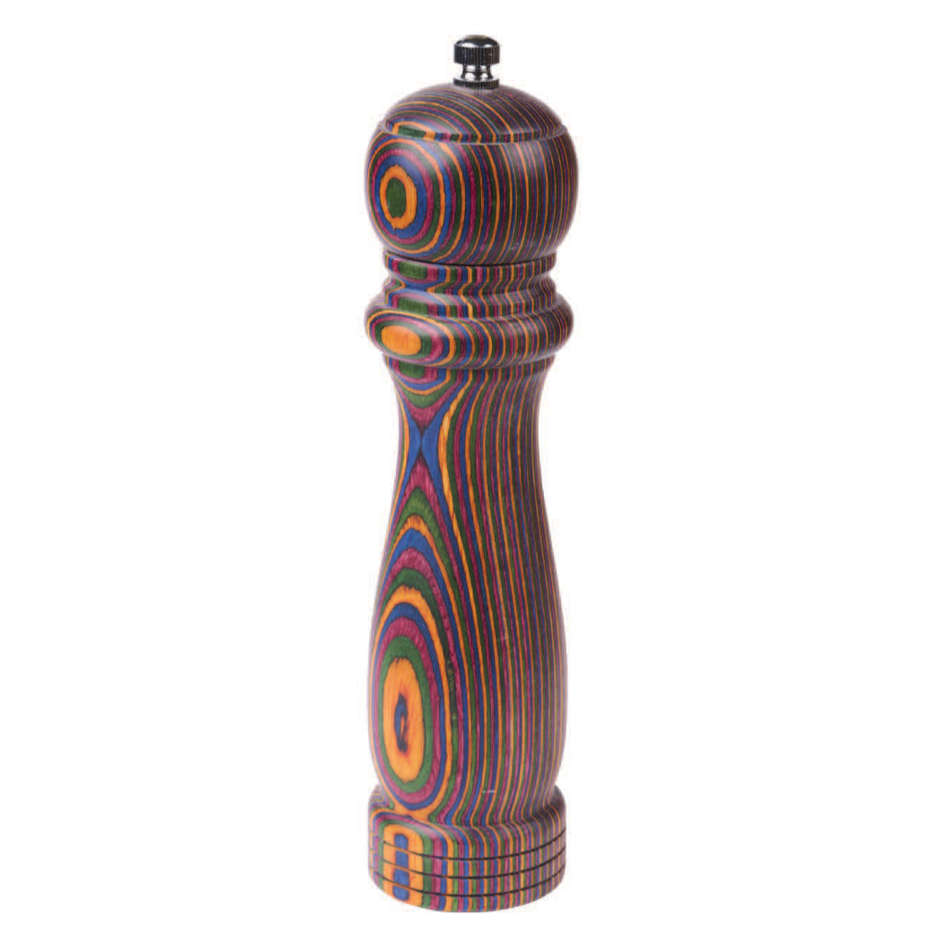 8" Rainbow Pakka Pepper Mill - Traditional
