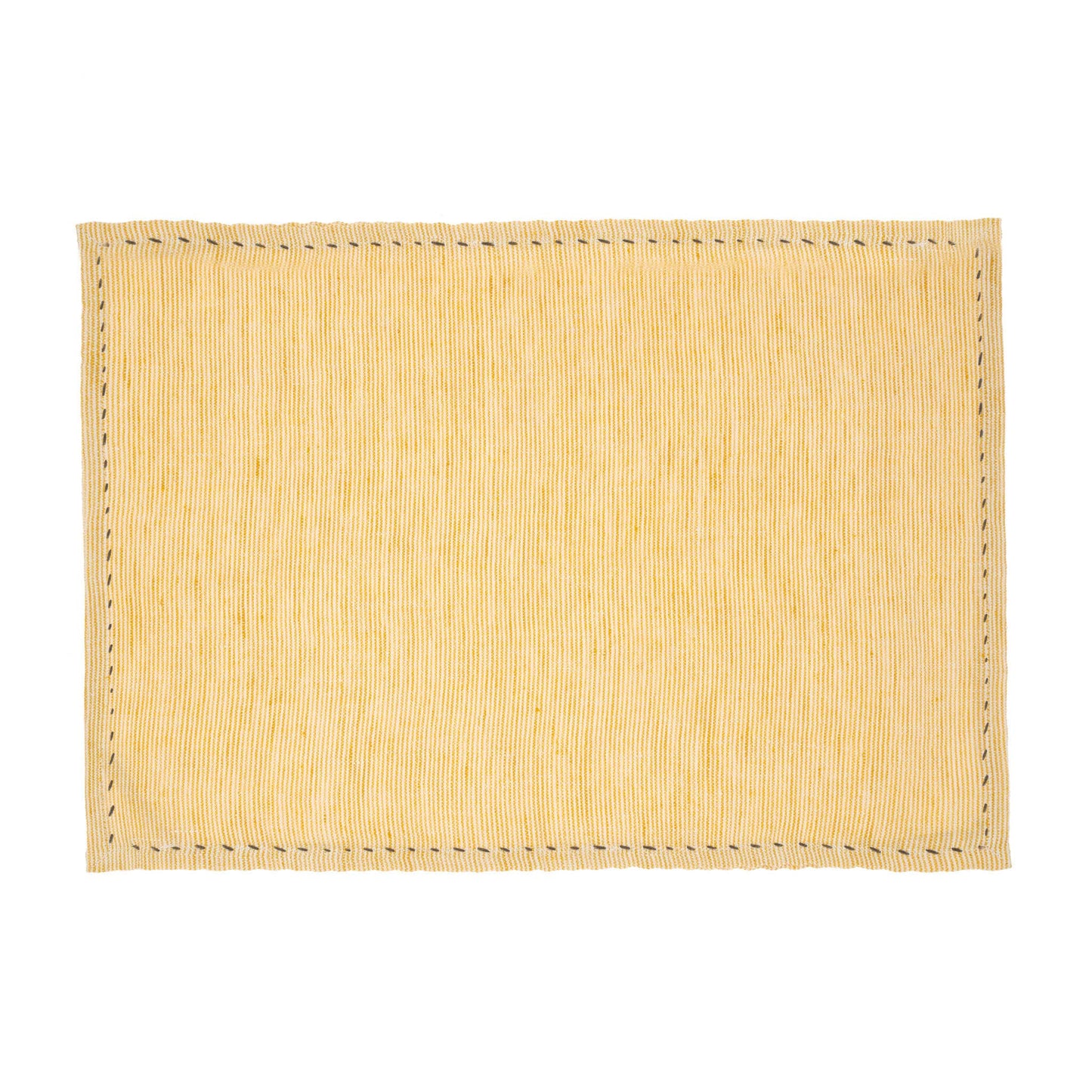 Linen Pinstripe Placemats S/4 Yellow