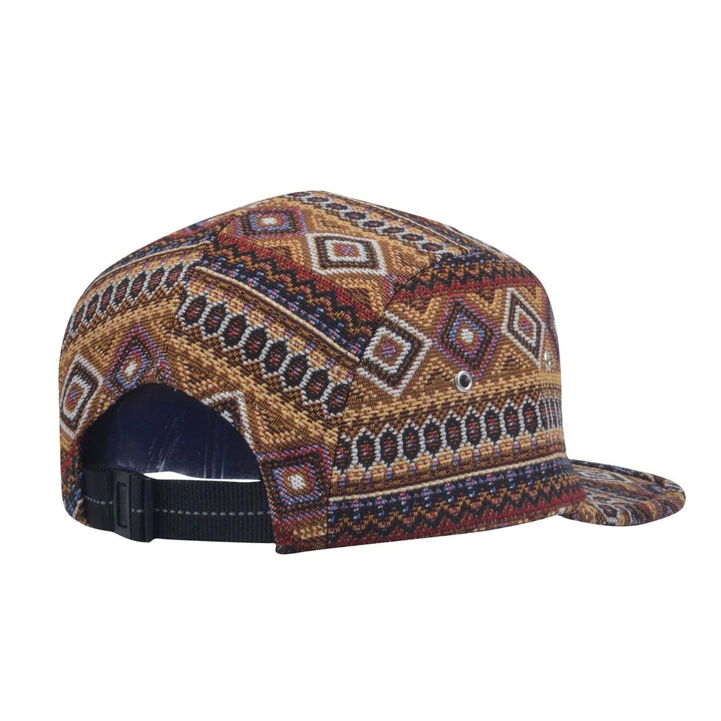 Hatphile Multi Color Jacquard 5 Panel Hat Camp Cap