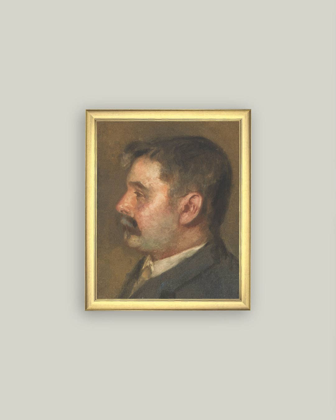 Portrait of a Man Framed Antique Art
