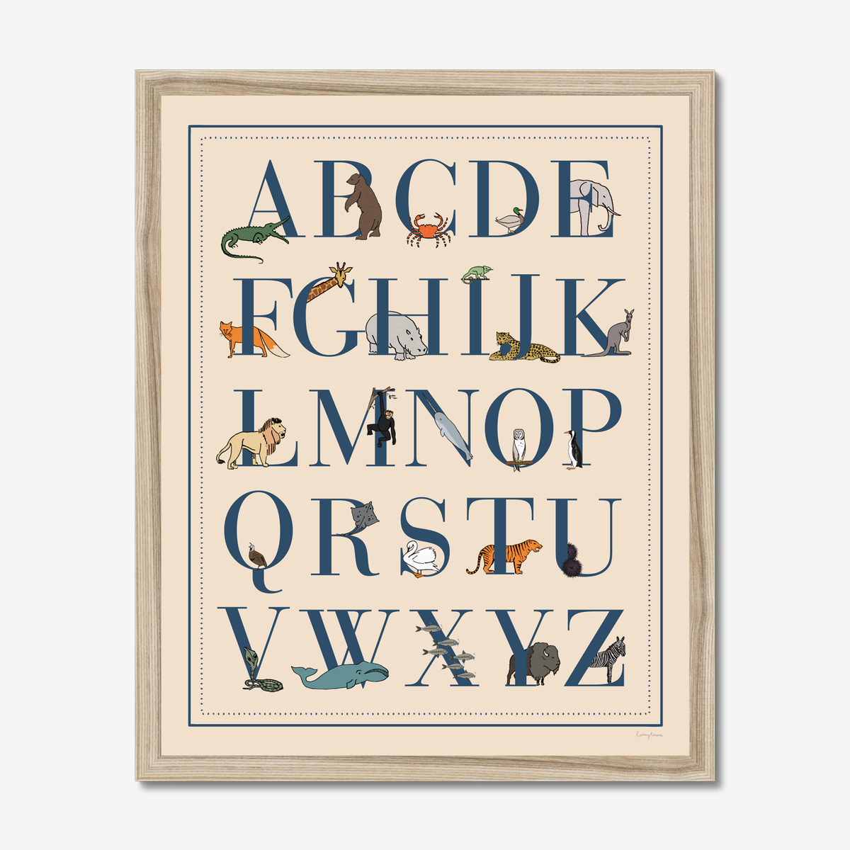 Animal Alphabet Fine Art Print