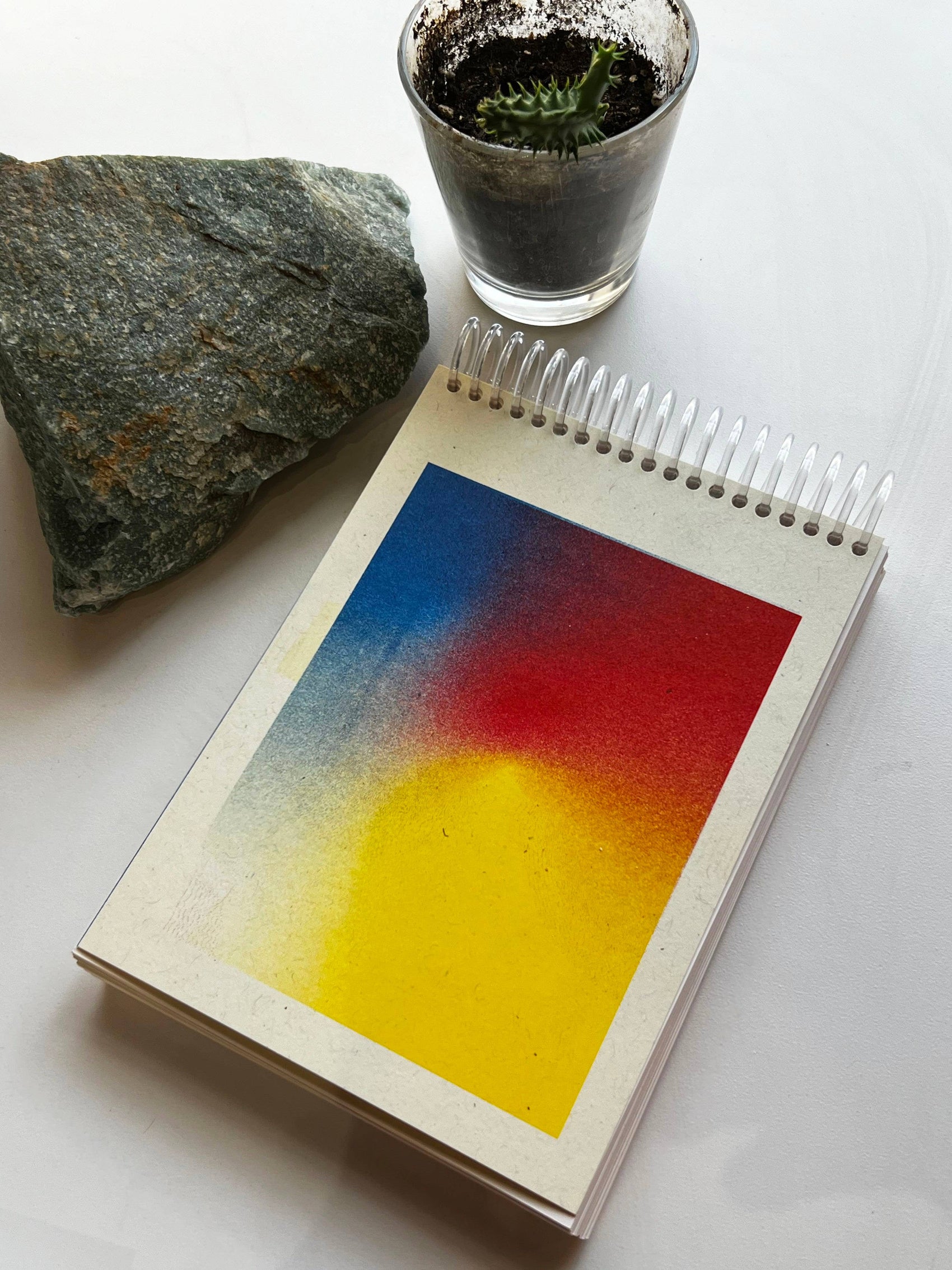 Big Grip Primary Color Risograph Printed Notebook Sketchbook