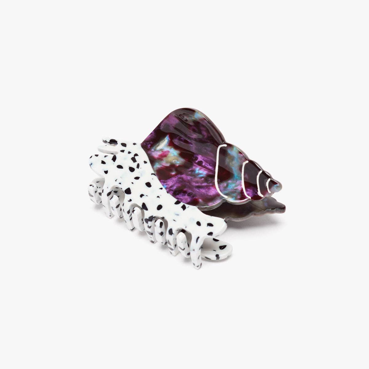 Spotted Whelk Sea Snail Shell Women's AcetateHair Claw Clip