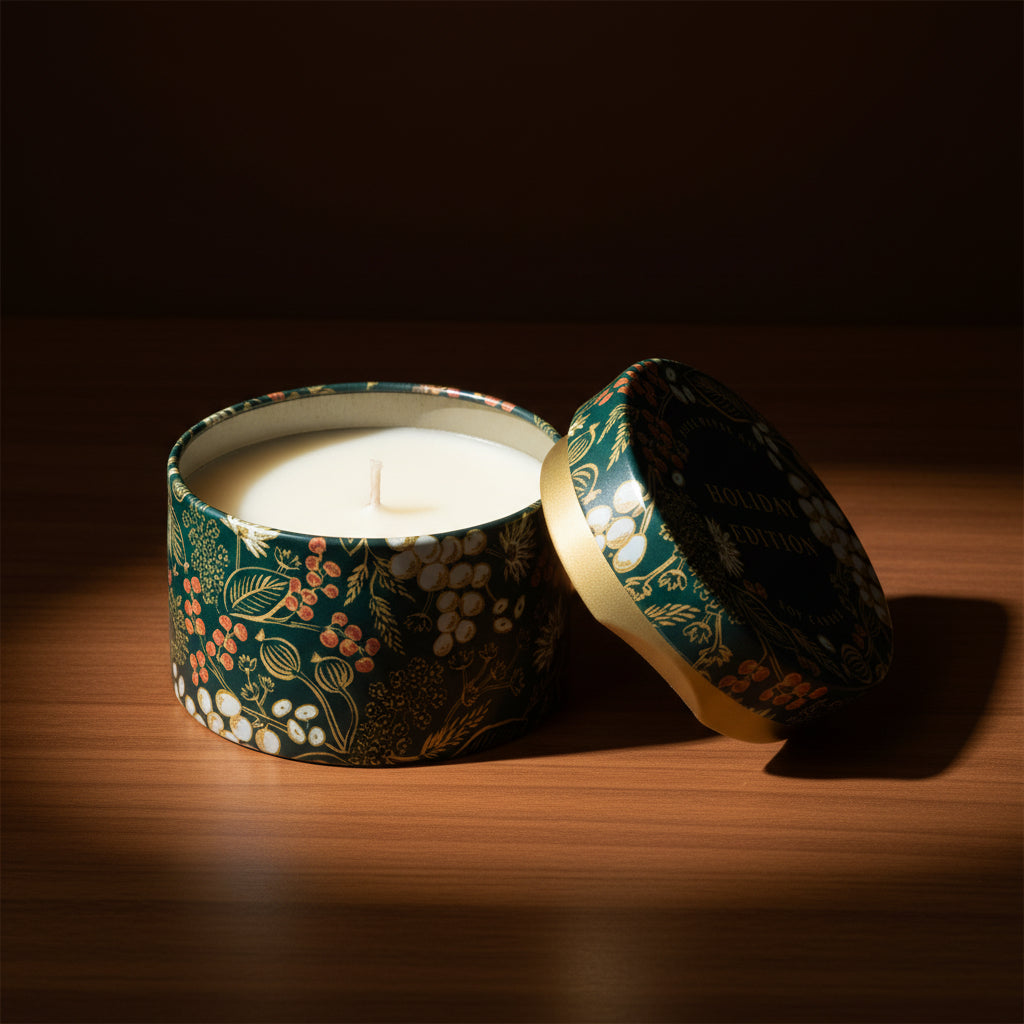 Holiday 3 oz Tin Candle