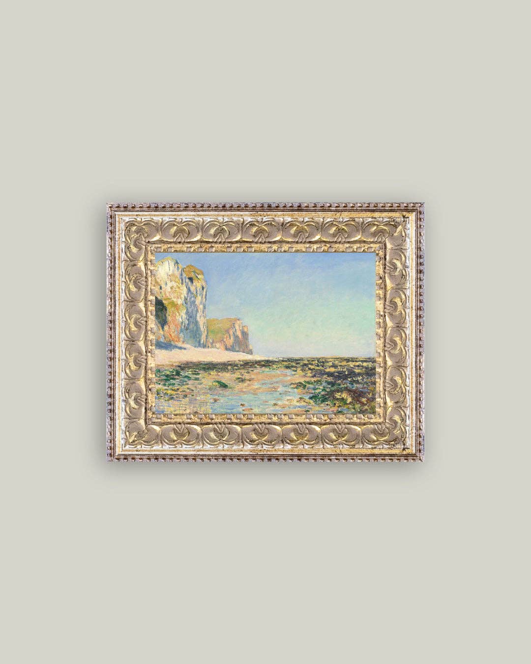 Seashore Cliffs Framed Antique Art: 10x8