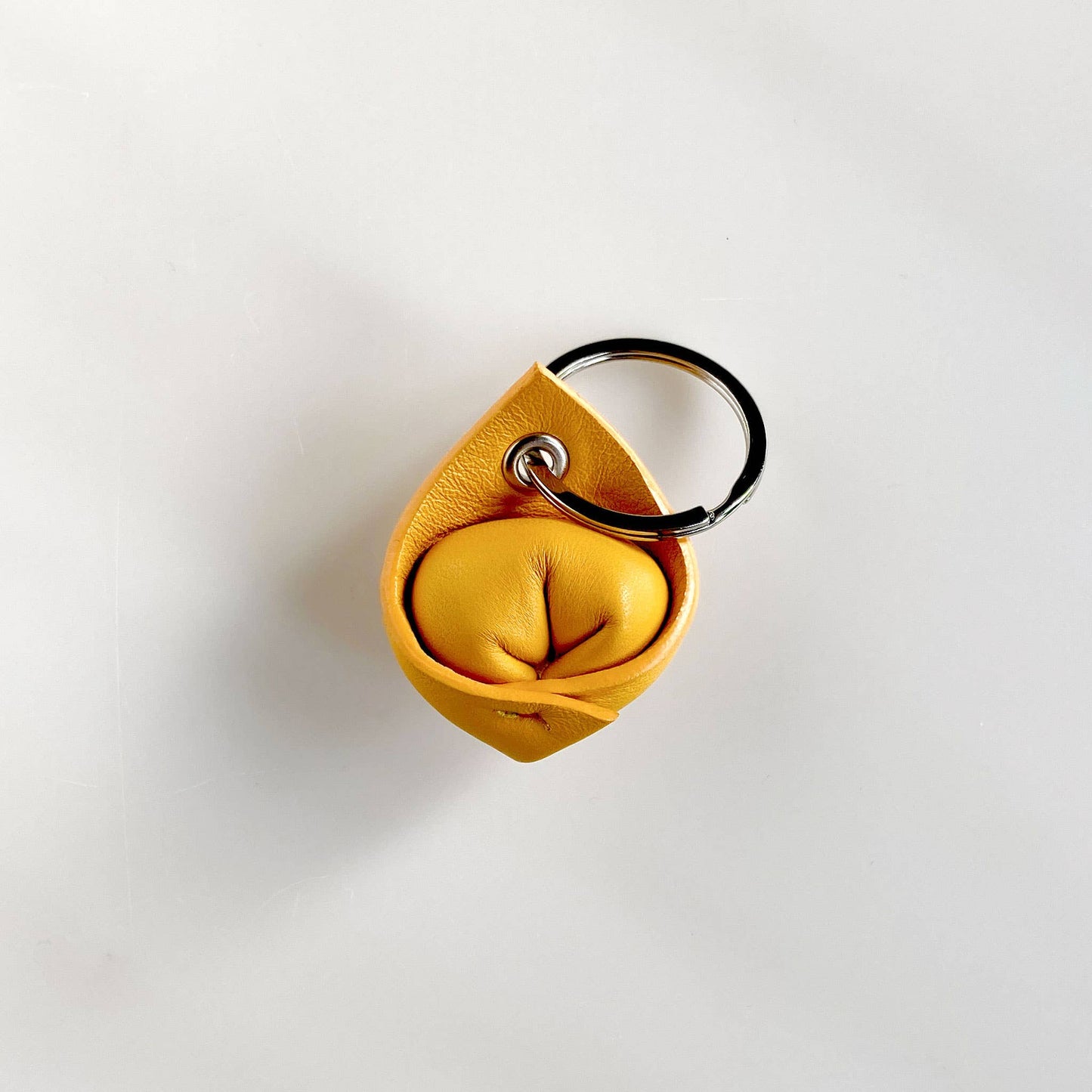 Tortellini Leather Keychain - Egg Yolk