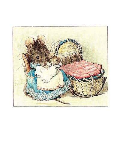 Mother Mouse w/ Babies - Baby Card