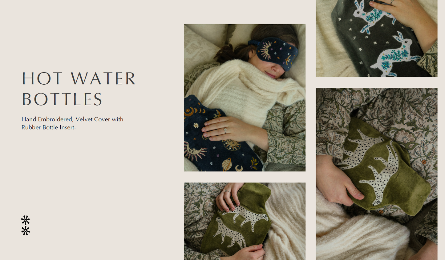 Night Sky Velvet Hot Water Bottle