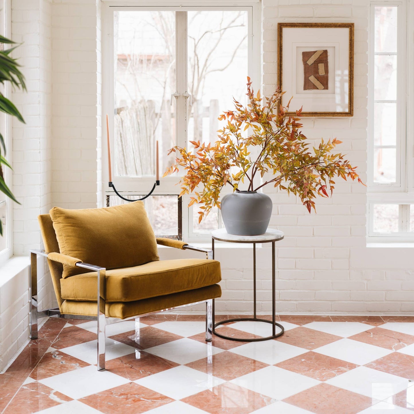 Artificial Nandina Leaf Branch - 39"