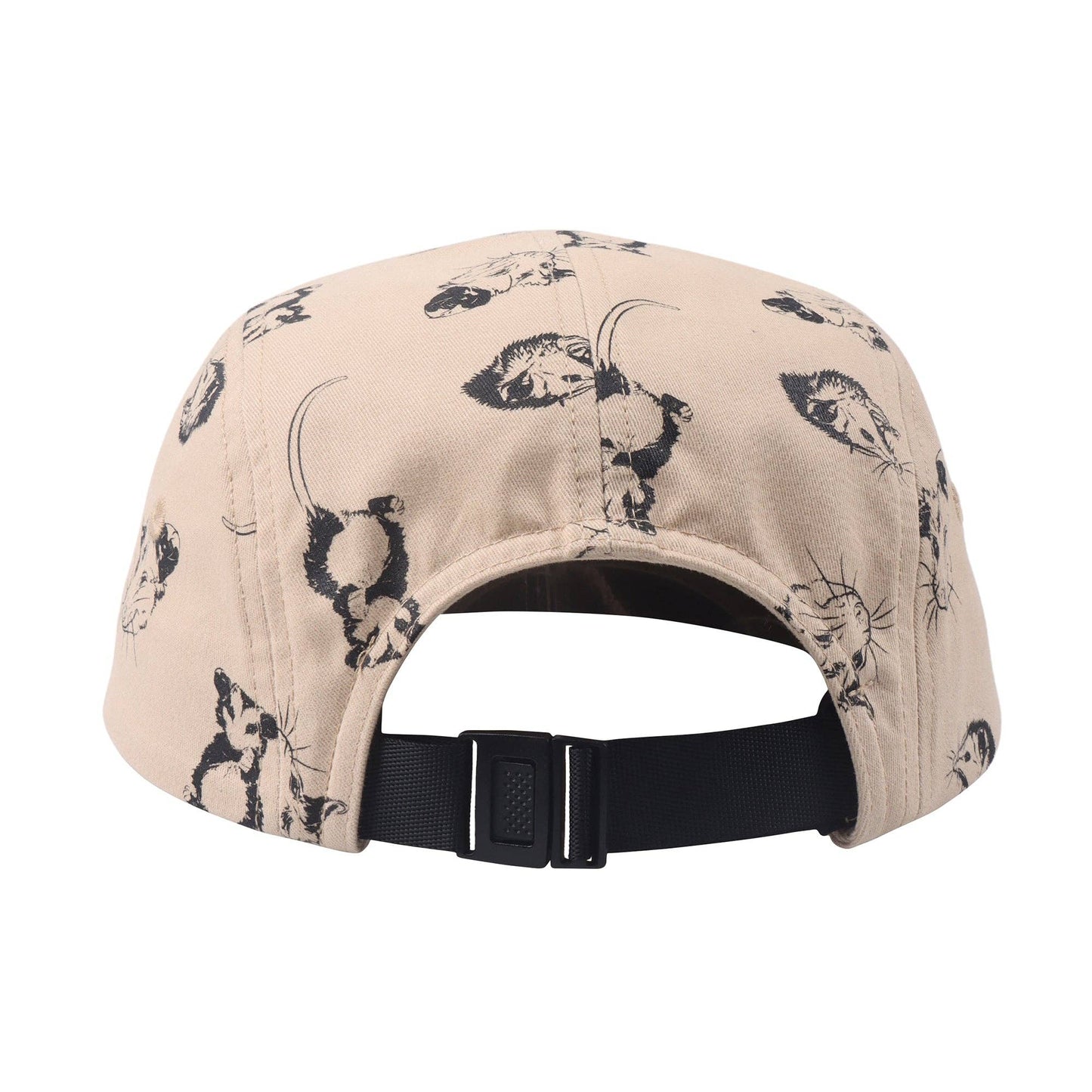 Hatphile Opossum Cotton 5 Panel Hat: Khaki
