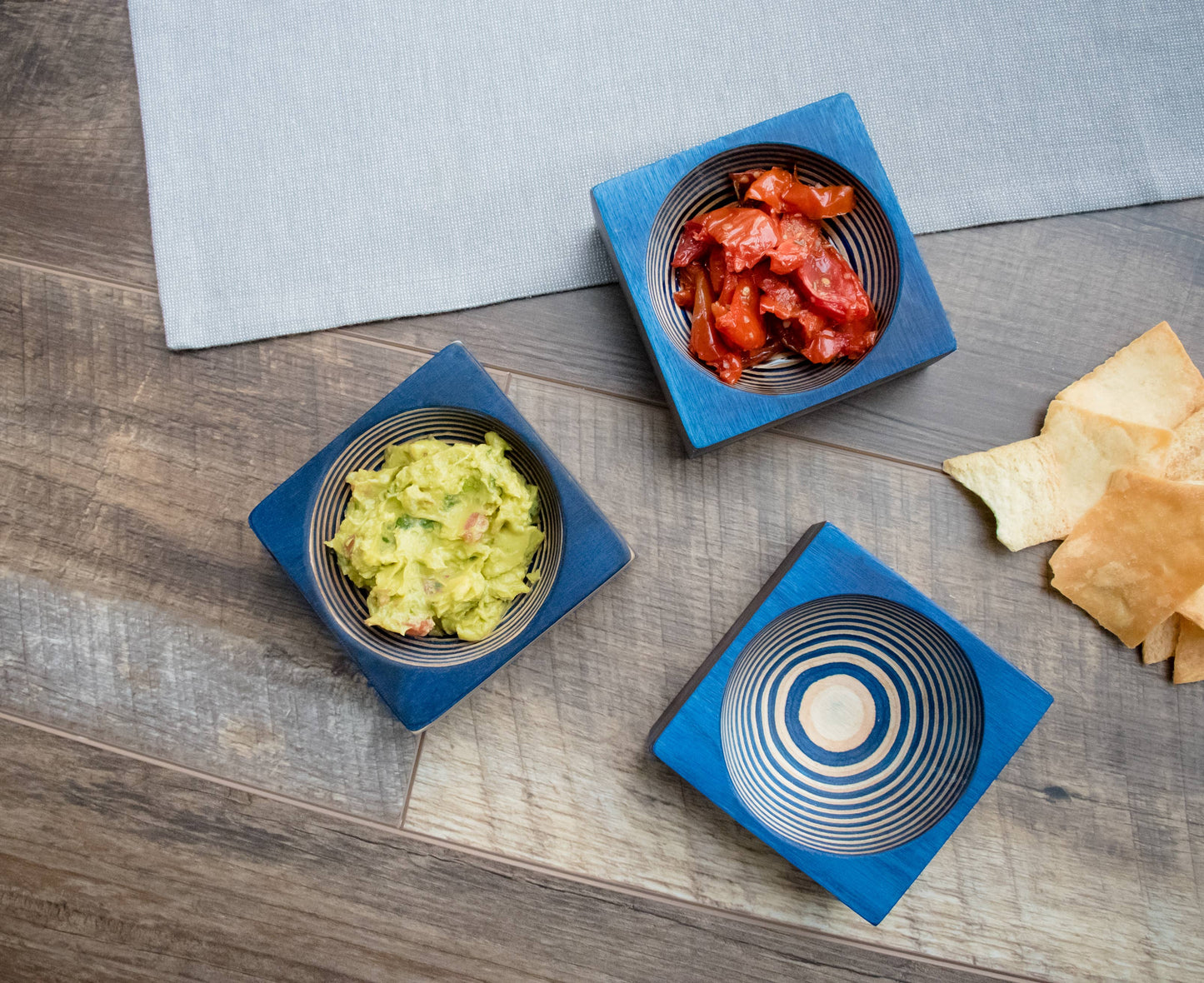 Blue Pakka Square Stacking Pinch Bowl